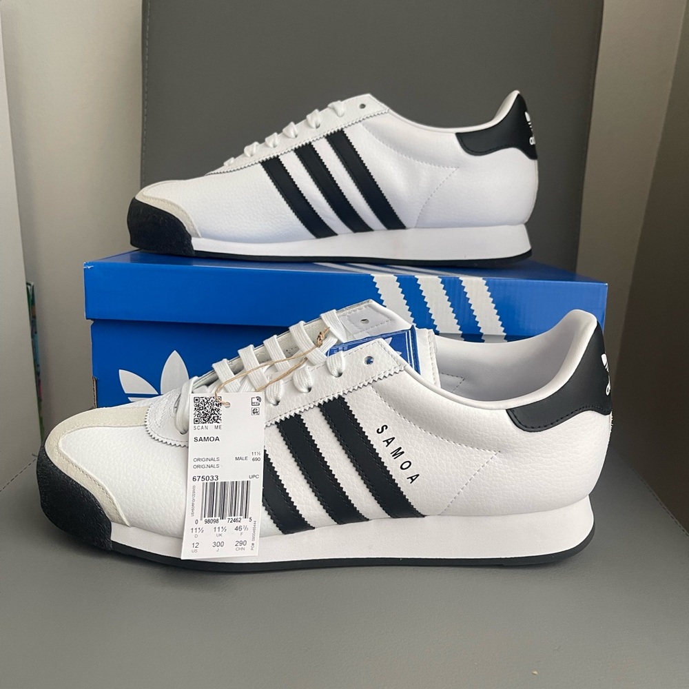 Adidas Samoa White/Black Men's Sneakers Size 12